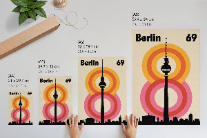 Dekoracyjny plakat ścienny Berlin retro