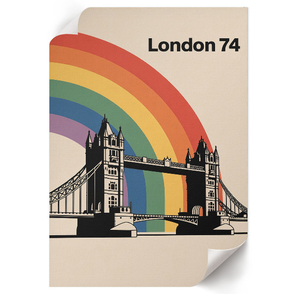 Grafika na ścianę Most tęcza