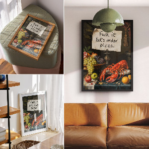 Dekoracyjny plakat ścienny Stół z jedzeniem