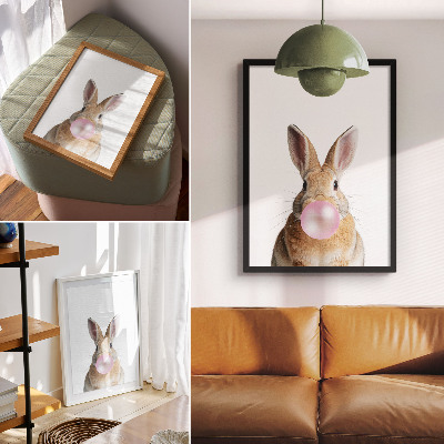 Plakat premium Królik z gumą