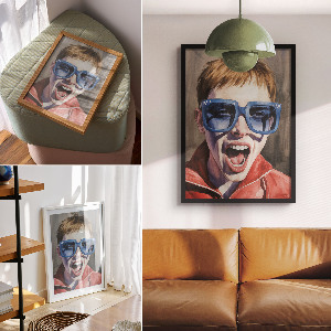 Wydruk na płótnie Wyraz twarzy