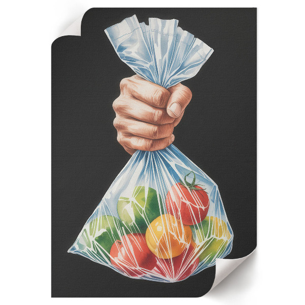 Plakat premium Owoce w torbie