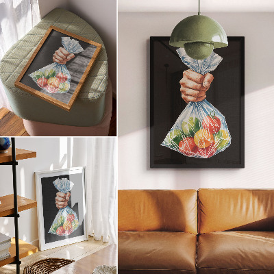 Plakat premium Owoce w torbie