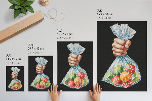 Plakat premium Owoce w torbie