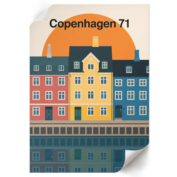 Dekoracyjny plakat ścienny Miasto odbicie