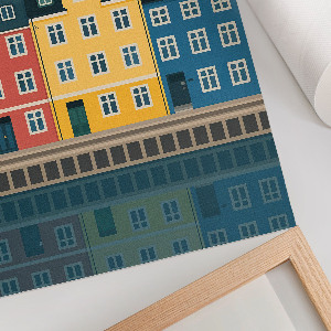 Dekoracyjny plakat ścienny Miasto odbicie