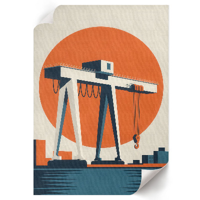 Plakat premium Retro dźwig