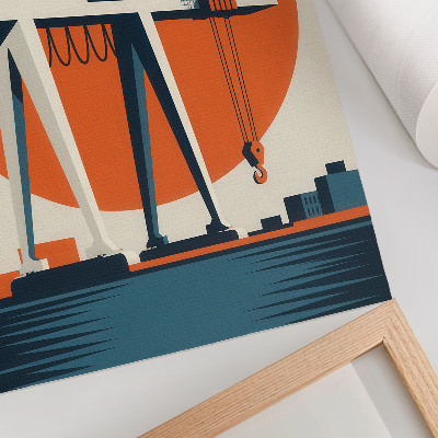 Plakat premium Retro dźwig