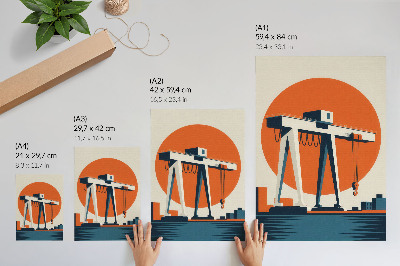 Plakat premium Retro dźwig