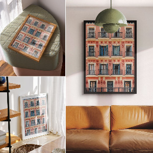 Dekoracyjny plakat ścienny Kolorowa architektura