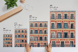 Dekoracyjny plakat ścienny Kolorowa architektura