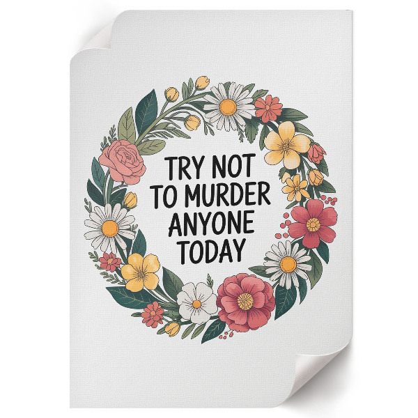 Grafika na ścianę Kwiatowy humor