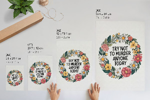 Grafika na ścianę Kwiatowy humor