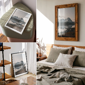 Dekoracyjny plakat ścienny Mroźne góry