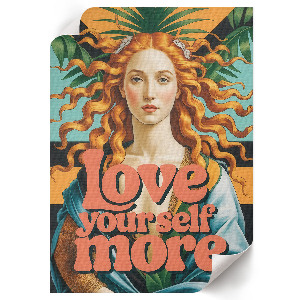 Grafika na ścianę Love yourself more