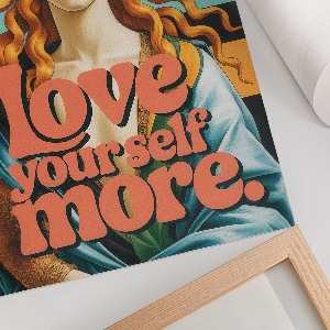 Grafika na ścianę Love yourself more