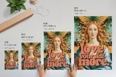 Grafika na ścianę Love yourself more
