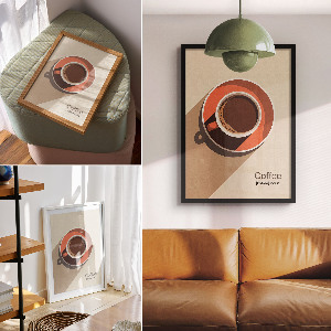 Dekoracyjny plakat ścienny Filiżanka kawy