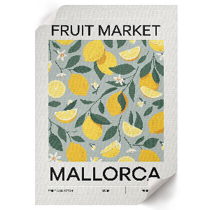 Plakat premium Cytrynowy wzór