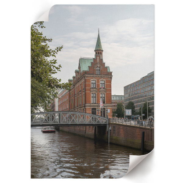 Wydruk na płótnie Miasto i rzeka