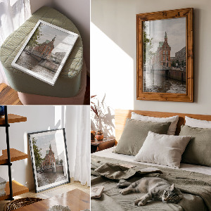 Wydruk na płótnie Miasto i rzeka