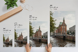 Wydruk na płótnie Miasto i rzeka