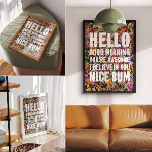 Plakat premium Motywacja w kwiatach