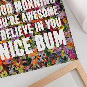 Plakat premium Motywacja w kwiatach