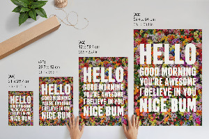 Plakat premium Motywacja w kwiatach