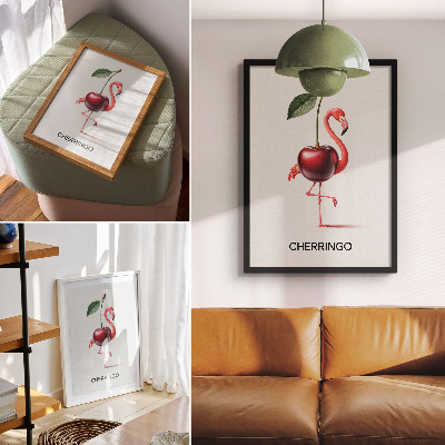 Grafika na ścianę Flaming wiśnia