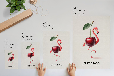 Grafika na ścianę Flaming wiśnia