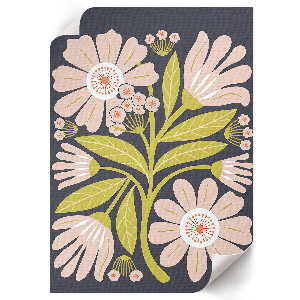 Dekoracyjny plakat ścienny Kwiaty retro