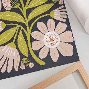 Dekoracyjny plakat ścienny Kwiaty retro