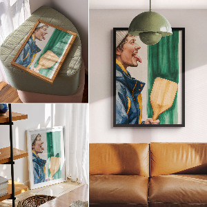 Dekoracyjny plakat ścienny Zimowa zabawa