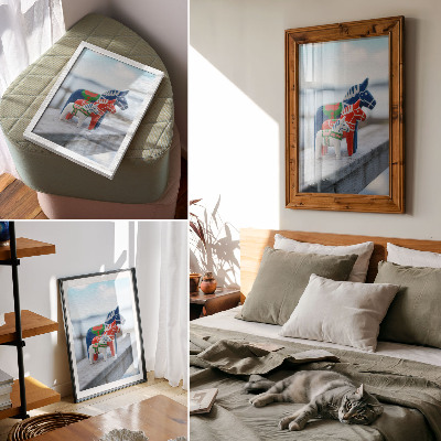 Plakat premium Kolorowe koniki