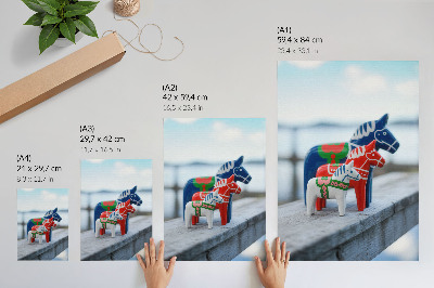Plakat premium Kolorowe koniki