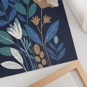 Dekoracyjny plakat ścienny Kwiaty i liście