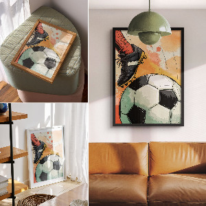 Dekoracyjny plakat ścienny Piłka nożna