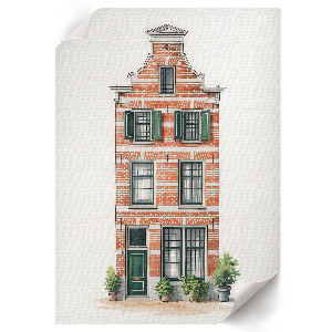 Grafika na ścianę Miejski dom