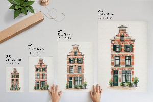 Grafika na ścianę Miejski dom