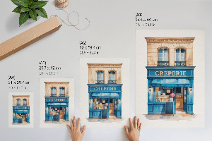 Dekoracyjny plakat ścienny Kawiarenka uliczna