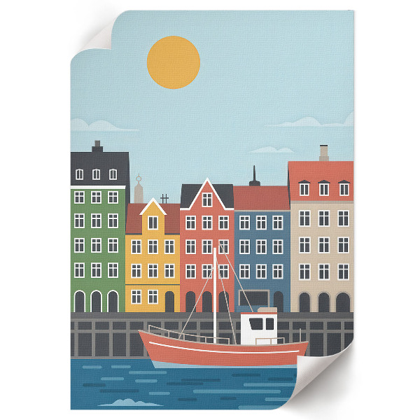 Plakat premium Miasteczko portowe