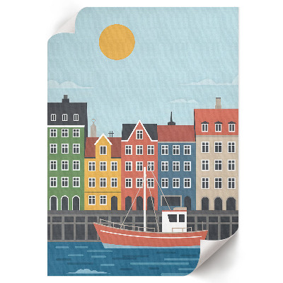 Plakat premium Miasteczko portowe