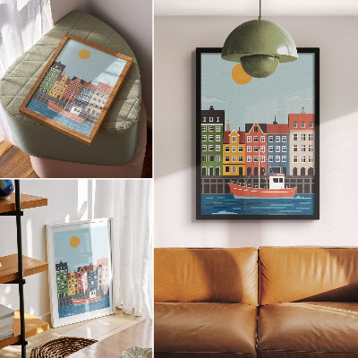 Plakat premium Miasteczko portowe