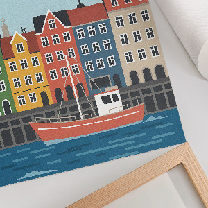 Plakat premium Miasteczko portowe