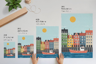 Plakat premium Miasteczko portowe