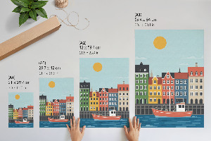 Plakat premium Miasteczko portowe