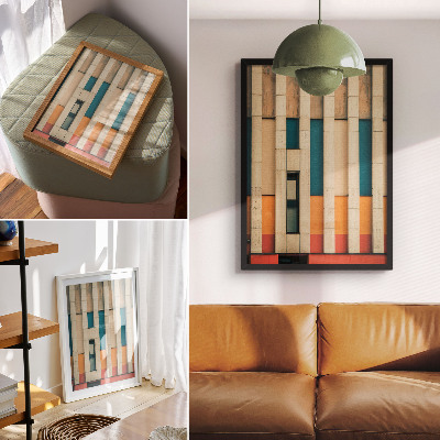Grafika na ścianę Kolorowa architektura