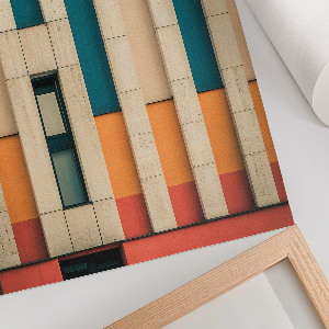 Grafika na ścianę Kolorowa architektura