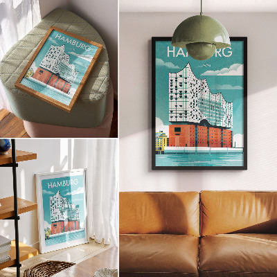 Wydruk na płótnie Hamburg ilustracja
